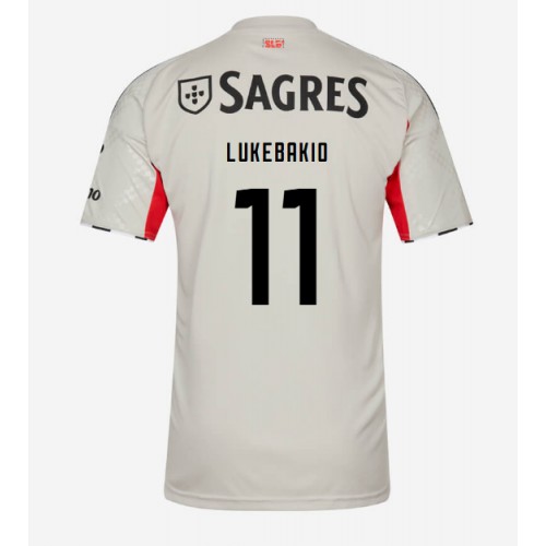 Moški Nogometni dresi Benfica Dodi Lukebakio #11 Gostujoči 2025-26 Kratek Rokav